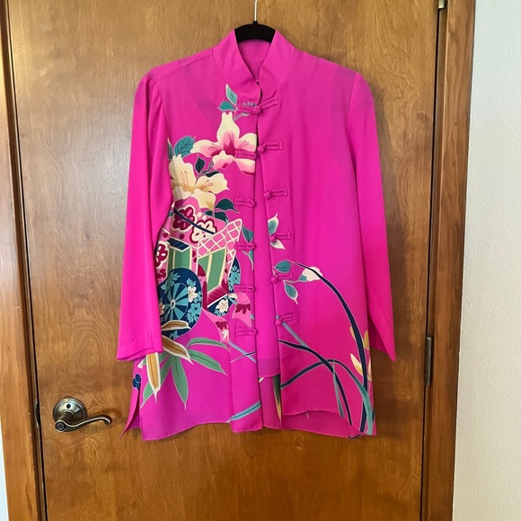 Anne Namba Silk Fuchsia Jacket (xs) and Tank (s) - Picture 1 of 6